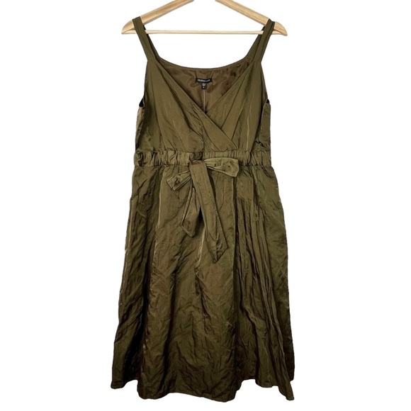 Eileen Fisher Steel Satin A-Line Dress - Picture 4 of 12